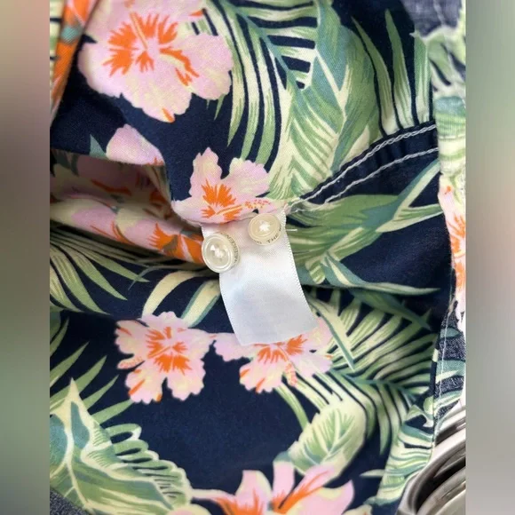 Chubbies Hawaiian Print Button Up Shirt Mens Large Short Sleeve Tropical - Picture 8 of 9